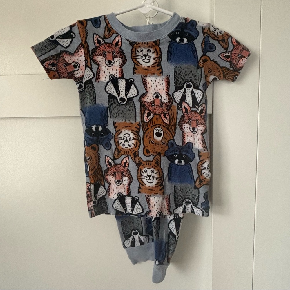 Carter's Gray Animal Print Pajama Set